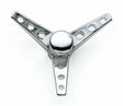 Mr. Gasket air cleaner wing nut tri bar 1/4 10 thread steel chrome 1/4-10 thread 9868