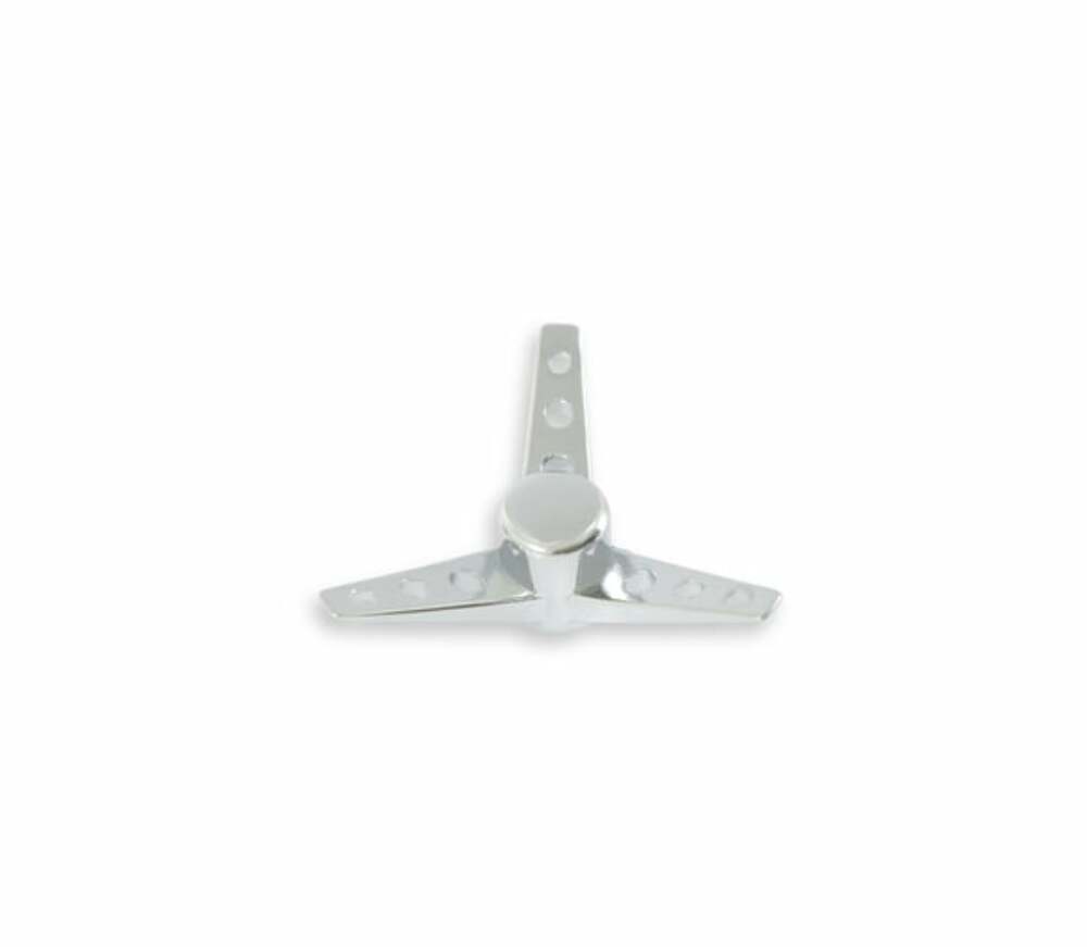 Mr. Gasket air cleaner wing nut tri bar 1/4 10 thread steel chrome 1/4-10 thread 9868