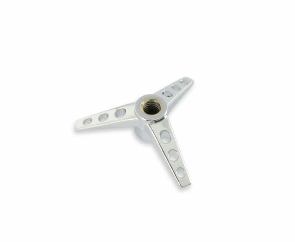 Mr. Gasket air cleaner wing nut tri bar 1/4 10 thread steel chrome 1/4-10 thread 9868