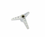 Mr. Gasket air cleaner wing nut tri bar 1/4 10 thread steel chrome 1/4-10 thread 9868