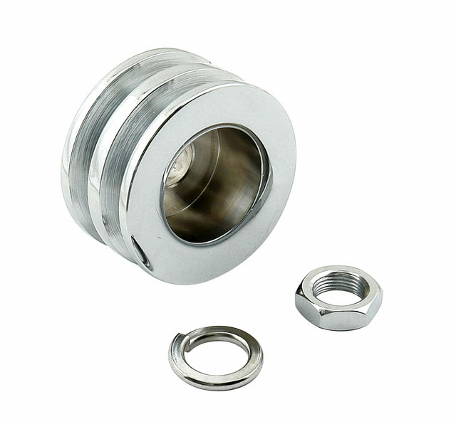 Mr. Gasket alternator pulley chrome double groove steel 6809