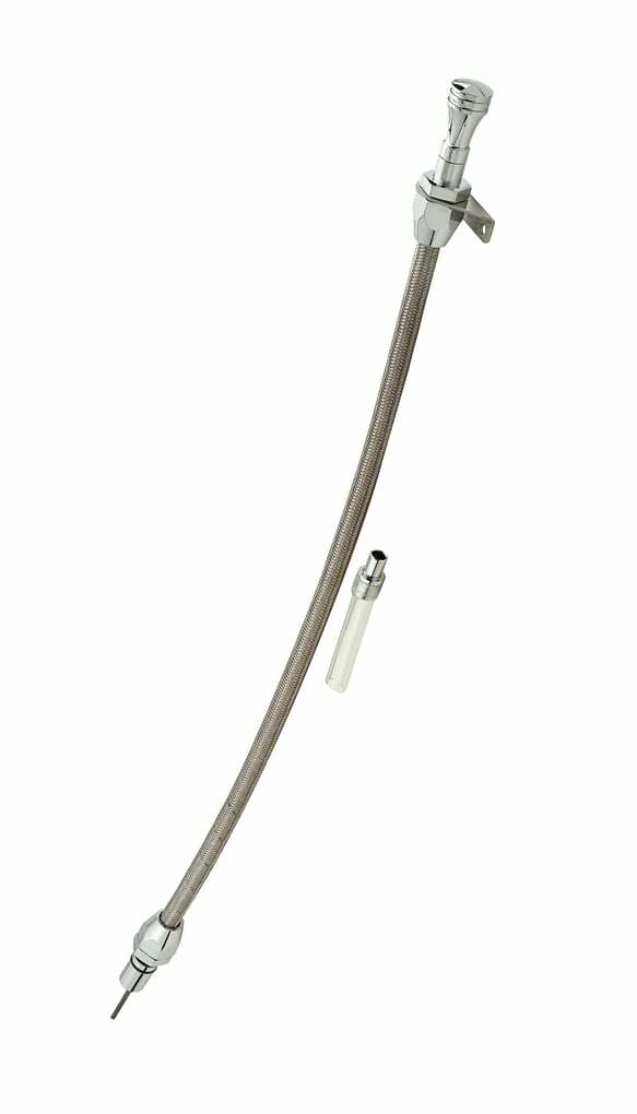 Mr. Gasket automatic transmission dipstick and tube braided stainless steel Chevy aluminum 9704G