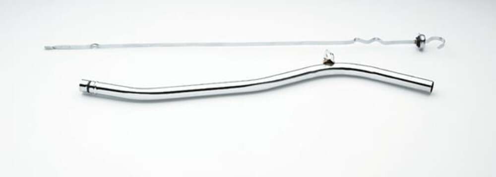 Mr. Gasket automatic transmission dipstick and tube chrome Chevy aluminum 9690