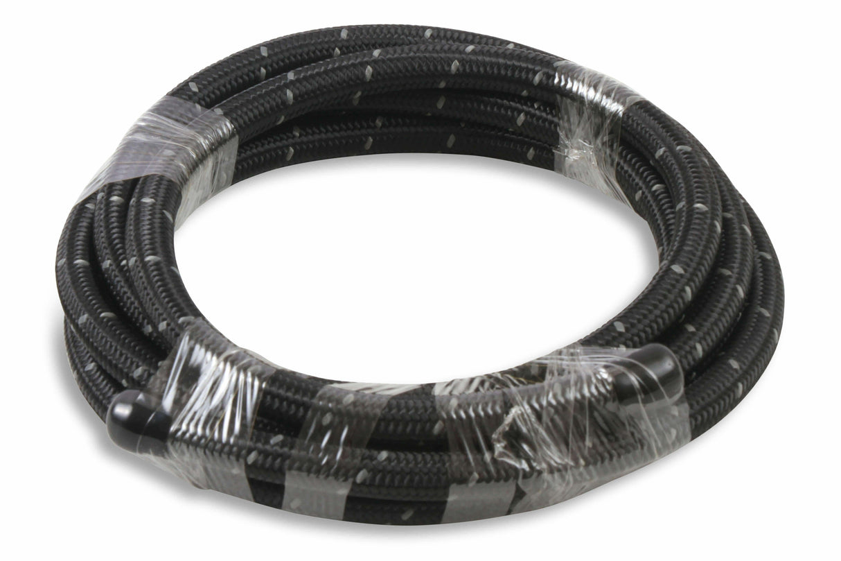 Mr. Gasket black nylon braided hose 6 AN 10 feet rubber 841006