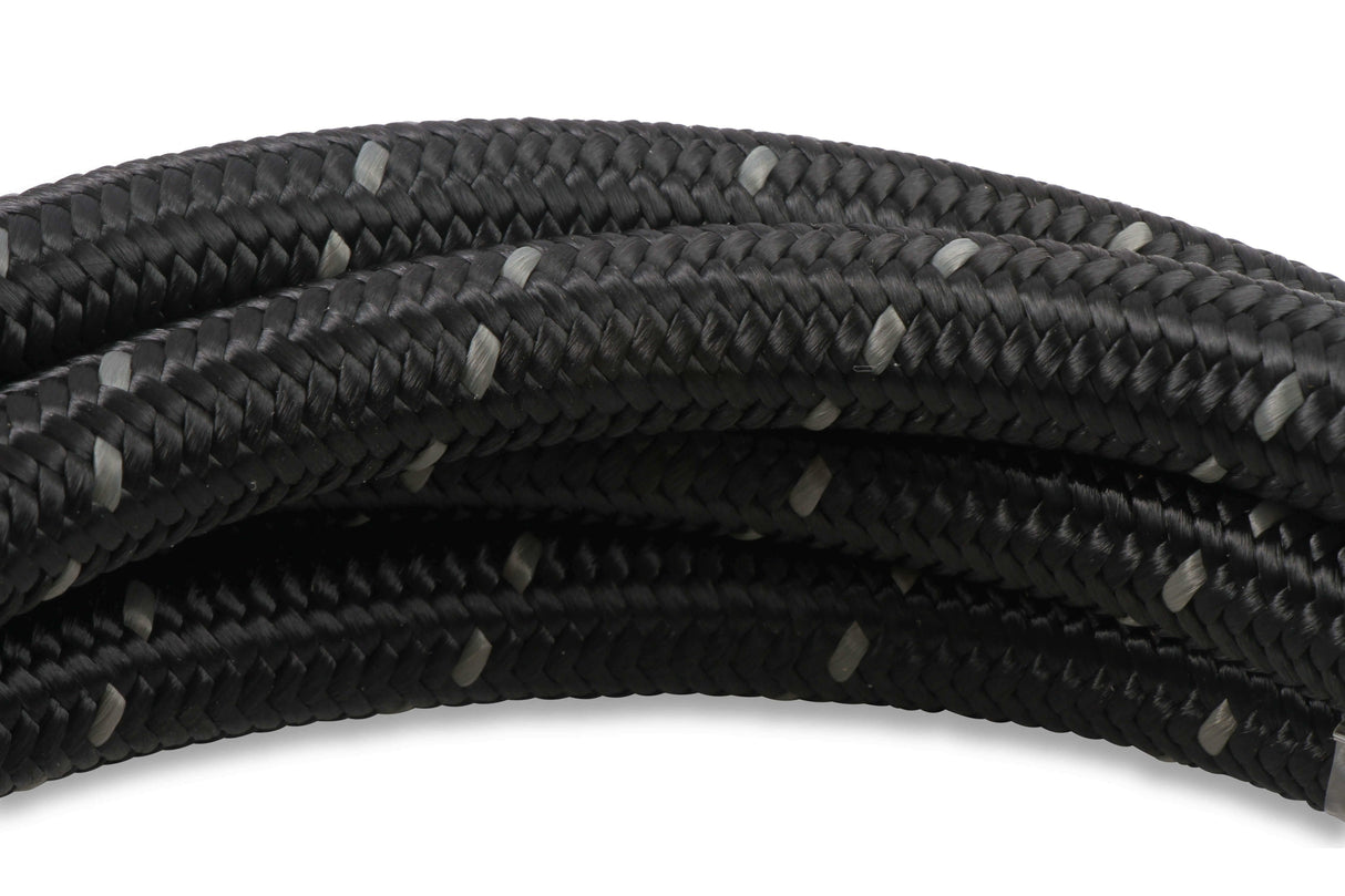 Mr. Gasket black nylon braided hose 6 AN 6 feet rubber 840606