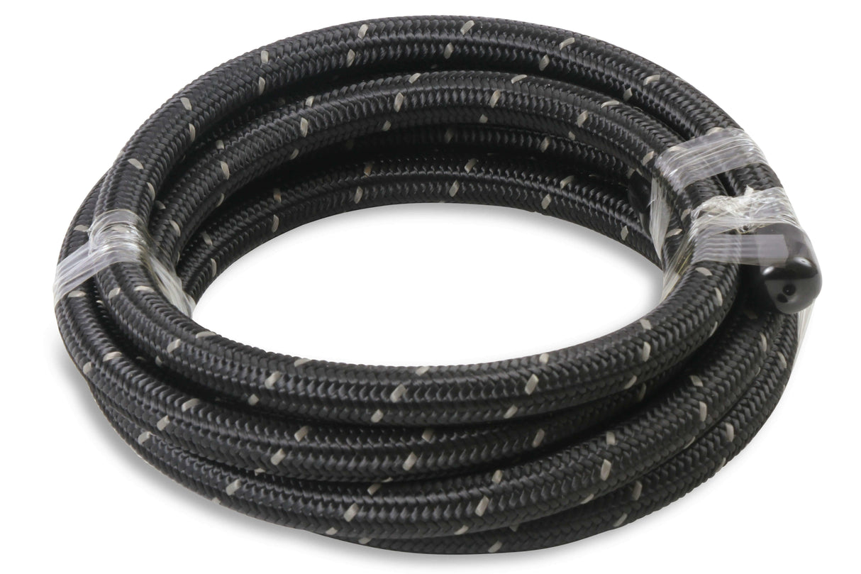 Mr. Gasket black nylon braided hose 8 AN 20 feet rubber 842008