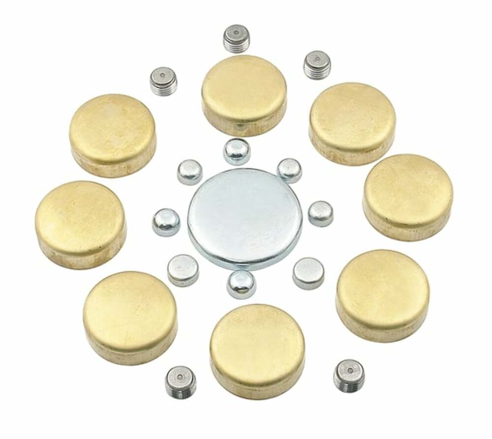 Mr. Gasket brass freeze plug kit Chevy 6481