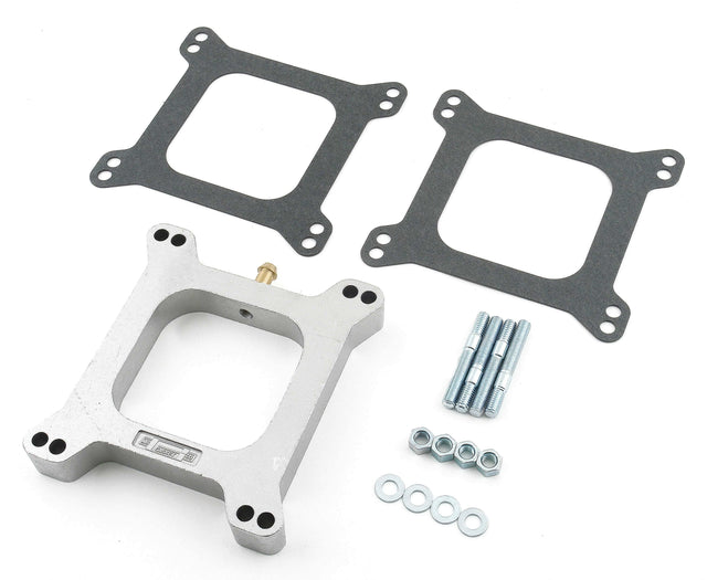 Mr. Gasket carburetor spacer kit 1 inch with 3/8 inch PCV tube for Edelbrock carburetors aluminum 4945