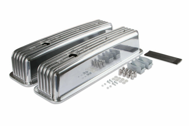 t Mr. Gasket Cast Aluminum Ball Milled Center Bolt Valve Covers - Polished - 6856G Mr. Gasket