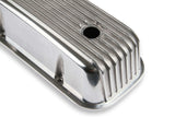Mr. Gasket cast aluminum tall valve covers polished BBC Chevy 6859G
