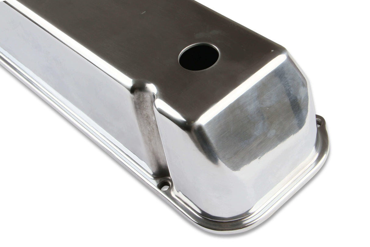 Mr. Gasket cast aluminum tall valve covers polished Ford 6873G