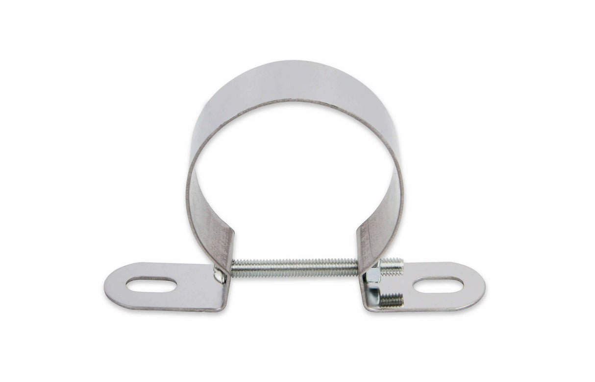 Mr. Gasket chrome coil holder bracket with bolt horizontal mount steel 9777