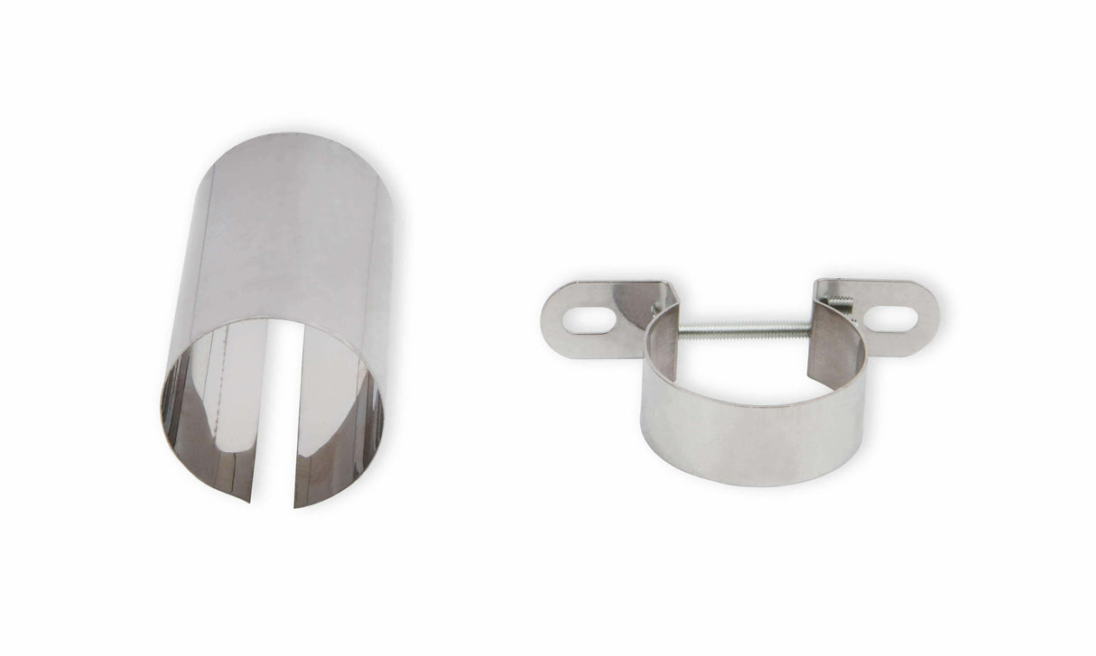 Mr. Gasket chrome coil holder bracket with bolt horizontal mount steel 9777