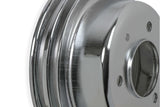 Mr. Gasket chrome crankshaft pulley double groove 8830MRG Ford black steel 2493