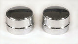 Mr. Gasket chrome dust caps Ford Chevy steel 2485