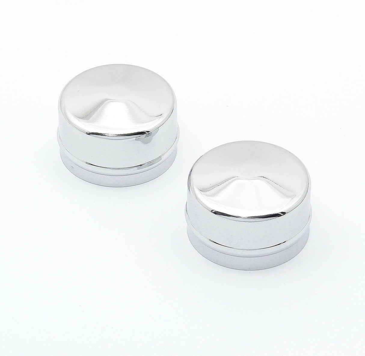 Mr. Gasket chrome dust caps Chevy steel 2486