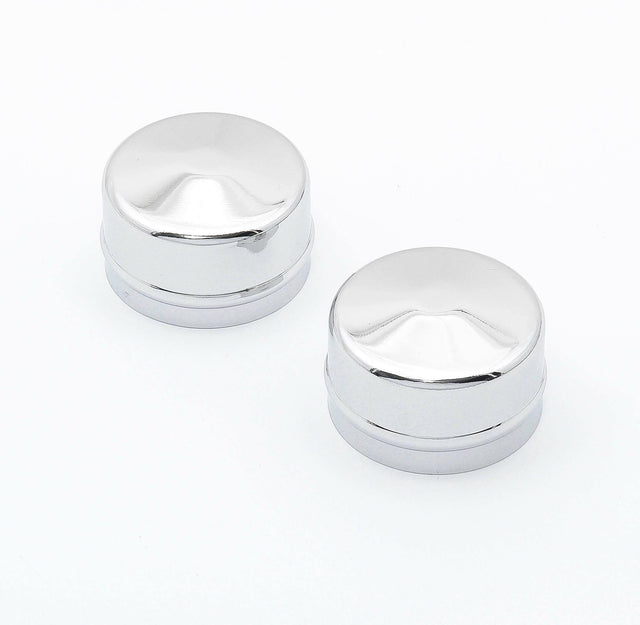 Mr. Gasket chrome dust caps Chevy steel 2486