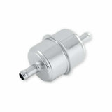 Mr. Gasket chrome fuel filter fits 3/8 inch hose polished steel 9746