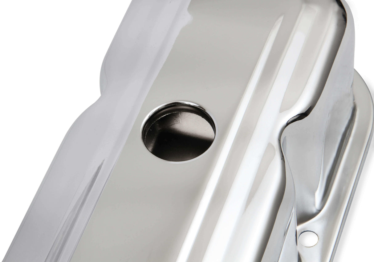 Mr. Gasket chrome tall style valve covers steel 9805