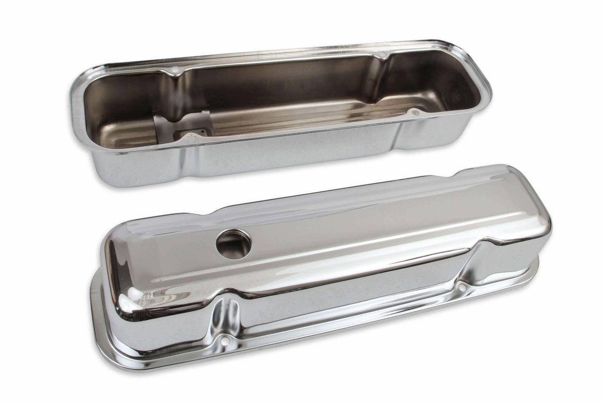 Mr. Gasket chrome tall style valve covers steel 9805