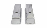 Mr. Gasket chrome tall style valve covers without baffle SBC Chevy steel 9801