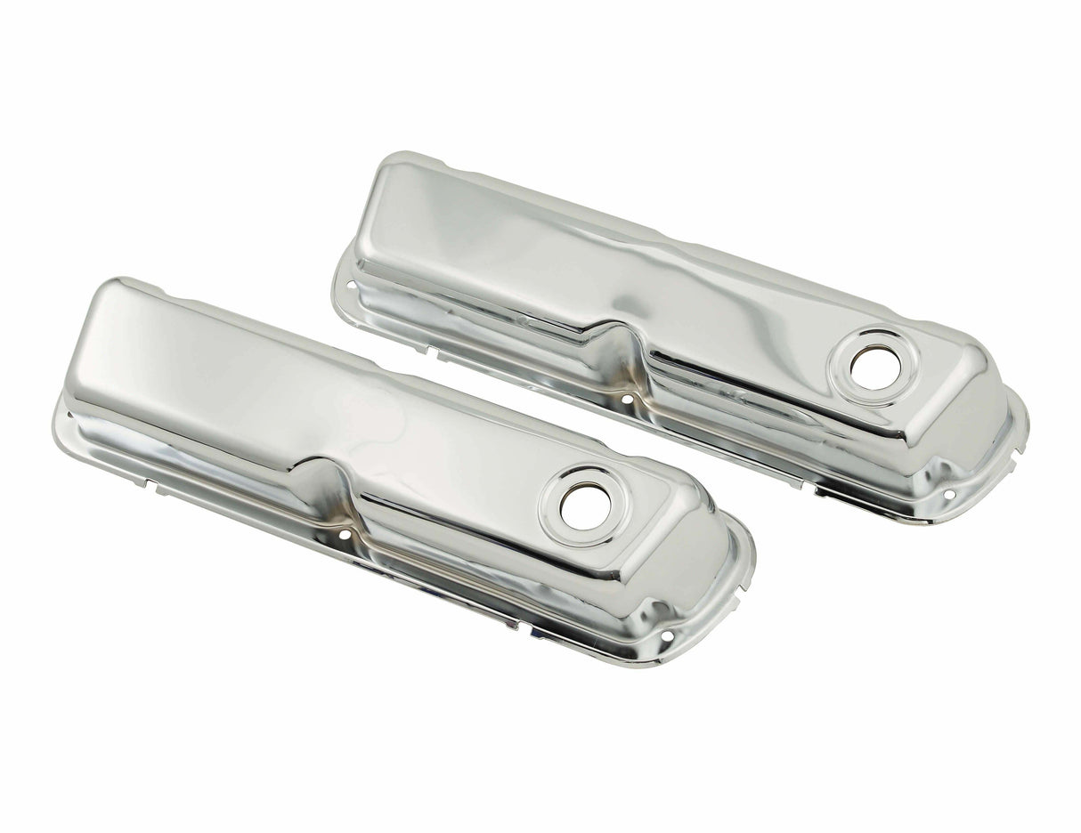 Mr. Gasket chrome valve covers Ford steel 9804