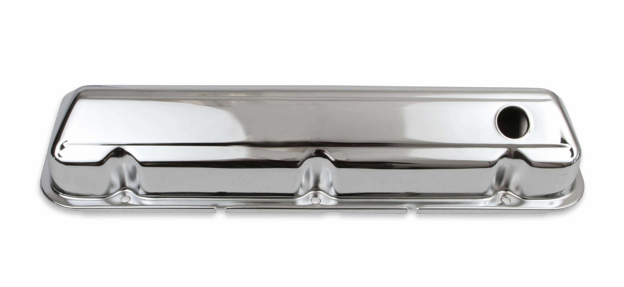 Mr. Gasket chrome valve covers with baffle Ford steel 9413