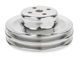 Mr. Gasket chrome water pump pulley double groove Ford black steel 8831