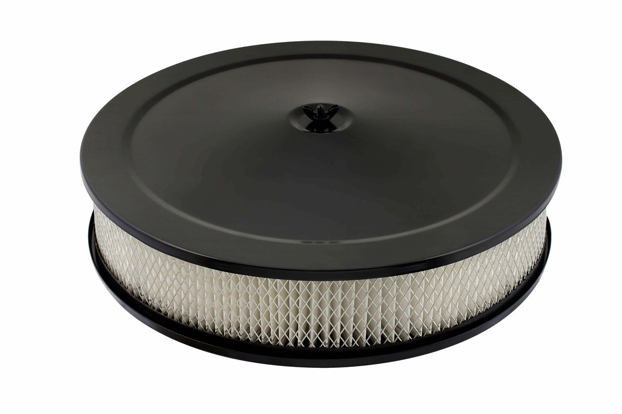 Mr. Gasket competition air cleaner flat black 9790BP carburetor steel 2493