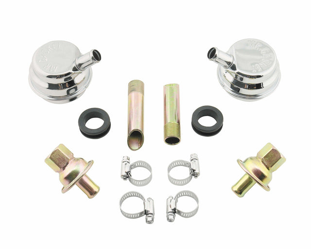 Mr. Gasket crankcase evacuation system chrome polished steel 6002