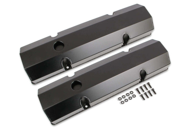 t Mr. Gasket Fabricated Aluminum Valve Covers - Black Finish - 6818BG Mr. Gasket