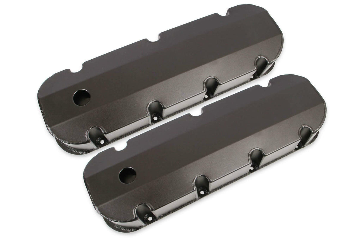 Mr. Gasket fabricated aluminum valve covers black finish 6832BG BBC Ford Chevy 2493