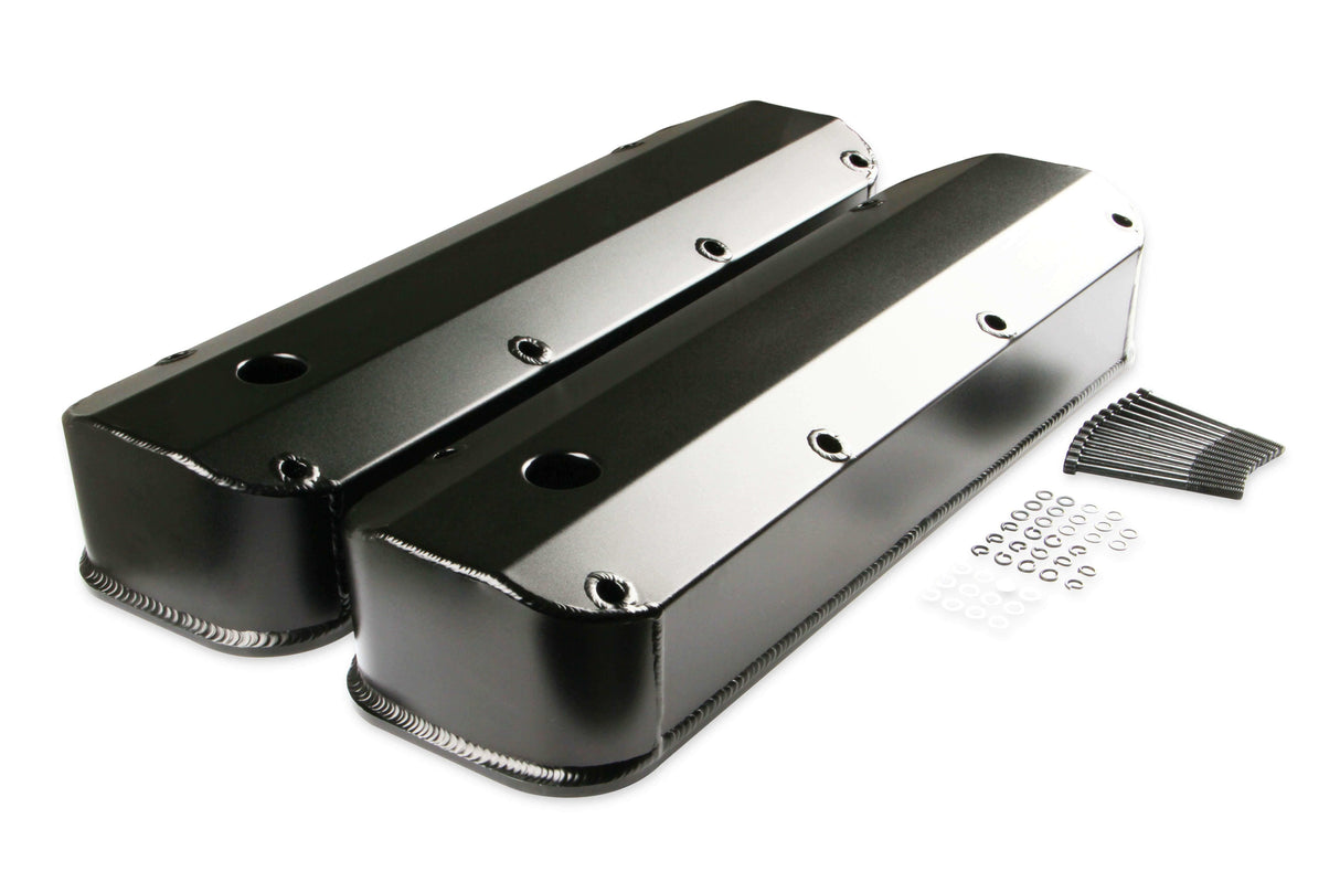 t Mr. Gasket Fabricated Aluminum Valve Covers - Black Finish - 6880BG Mr. Gasket