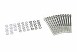 Mr. Gasket fabricated aluminum valve covers silver finish black 6860G