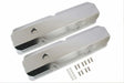 Mr. Gasket fabricated aluminum valve covers silver finish Ford black 6872G
