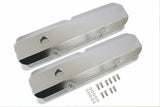Mr. Gasket fabricated aluminum valve covers silver finish Ford black 6872G