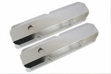 Mr. Gasket fabricated aluminum valve covers silver finish Ford black 6872G