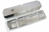 Mr. Gasket fabricated aluminum valve covers silver finish Ford black 6872G