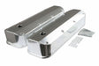 Mr. Gasket fabricated aluminum valve covers silver finish Ford black 6874G