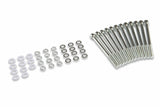 Mr. Gasket fabricated aluminum valve covers silver finish Ford black 6874G