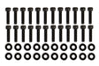 Mr. Gasket fabricated valve cover hardware black 68502BG Mopar steel 2493