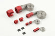 Mr. Gasket flex braid hose sleeve kit red aluminum steel 8090