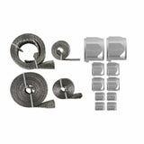 Mr. Gasket flex braid hose sleeve kit silver aluminum steel 8092