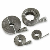Mr. Gasket flex braid hose sleeve kit silver aluminum steel 8092