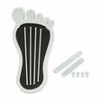 Mr. Gasket foot print gas pedal pad aluminum chrome and painted black trim 9645