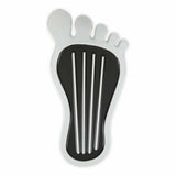 Mr. Gasket foot print gas pedal pad aluminum chrome and painted black trim 9645