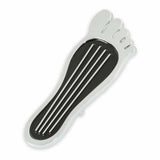 Mr. Gasket foot print gas pedal pad aluminum chrome and painted black trim 9645