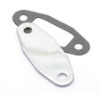 Mr. Gasket fuel pump block off plate chrome Ford steel 1517