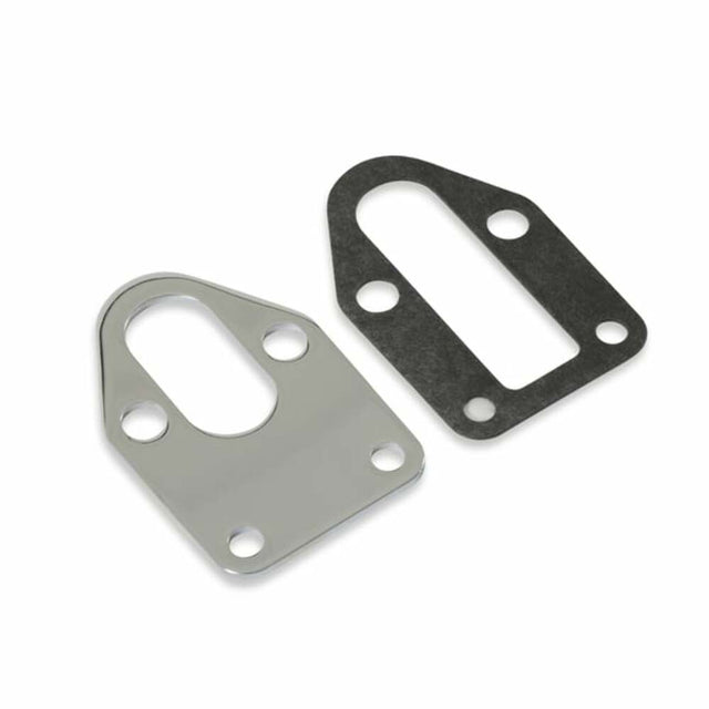 Mr. Gasket fuel pump mounting plate chrome Chevy 1514