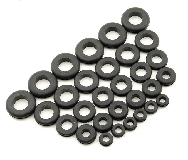 Mr. Gasket grommet assortment rubber package of 30 black 3706